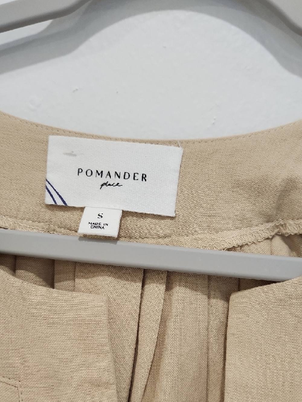 POMANDER place Tan V-Neck Short Sleeve Mini Dress - Picture 2 of 11